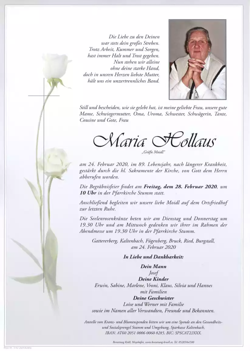 Parte von Maria Hollaus